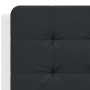 Padded headboard synthetic leather black white 140 cm by vidaXL, Headboards and footboards - Ref: Foro24-374865, Price: 41,59...