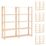 5-level shelf, 5 units, solid pine wood, 500 kg by vidaXL, Industrial shelving - Ref: Foro24-3051111, Price: 763,61 €, Discou...