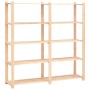 5-level shelf, 5 units, solid pine wood, 500 kg by vidaXL, Industrial shelving - Ref: Foro24-3051111, Price: 763,61 €, Discou...