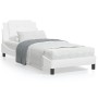 Estructura cama con luces LED cuero sintético blanco 90x190 cm de vidaXL, Camas y somieres - Ref: Foro24-3214076, Precio: 146...