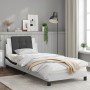 Bed frame with LED black and white synthetic leather 90x190cm by vidaXL, Beds and slatted bases - Ref: Foro24-3214081, Price:...