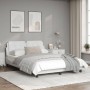 Bed frame with LED lights white synthetic leather 120x200 cm by vidaXL, Beds and slatted bases - Ref: Foro24-3214097, Price: ...