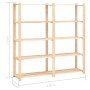 5-level shelf, 5 units, solid pine wood, 500 kg by vidaXL, Industrial shelving - Ref: Foro24-3051111, Price: 763,61 €, Discou...