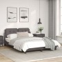 Bed frame with LED lights gray synthetic leather 140x190 cm by vidaXL, Beds and slatted bases - Ref: Foro24-3214106, Price: 2...