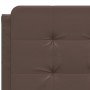 Bed frame with LED lights brown synthetic leather 140x200 cm by vidaXL, Beds and slatted bases - Ref: Foro24-3214112, Price: ...