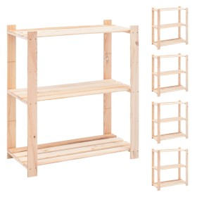 Shelving 5 levels 3 units solid pine wood 150 kg by vidaXL, Industrial shelving - Ref: Foro24-3051119, Price: 177,99 €, Disco...