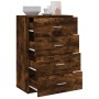 Aparador de madera de ingeniería roble ahumado 60x31x84 cm de vidaXL, Aparadores - Ref: Foro24-840503, Precio: 86,25 €, Descu...