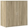 Aparador de madera de ingeniería roble Sonoma 79x38x80 cm de vidaXL, Aparadores - Ref: Foro24-840515, Precio: 83,64 €, Descue...