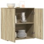 Aparador de madera de ingeniería roble Sonoma 79x38x80 cm de vidaXL, Aparadores - Ref: Foro24-840515, Precio: 83,64 €, Descue...