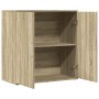 Aparador de madera de ingeniería roble Sonoma 79x38x80 cm de vidaXL, Aparadores - Ref: Foro24-840515, Precio: 83,64 €, Descue...