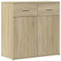 Aparador de madera de ingeniería roble Sonoma 79x38x80 cm de vidaXL, Aparadores - Ref: Foro24-840522, Precio: 95,99 €, Descue...