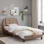 Cappuccino synthetic leather headboard bed frame 80x200cm by vidaXL, Beds and slatted bases - Ref: Foro24-3208146, Price: 135...