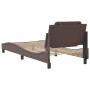 Bed frame with headboard brown synthetic leather 80x200cm by vidaXL, Beds and slatted bases - Ref: Foro24-3208144, Price: 135...