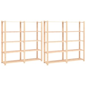 Shelving 5 levels 2 units solid pine wood 500 kg by vidaXL, Industrial shelving - Ref: Foro24-3051109, Price: 236,58 €, Disco...