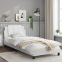 Bed frame with headboard white synthetic leather 90x190cm by vidaXL, Beds and slatted bases - Ref: Foro24-3208150, Price: 137...