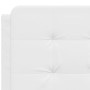 Estructura de cama cabecero cuero sintético blanco 140x190 cm de vidaXL, Camas y somieres - Ref: Foro24-3208178, Precio: 203,...