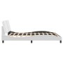 Estructura de cama cabecero cuero sintético blanco 180x200 cm de vidaXL, Camas y somieres - Ref: Foro24-3208199, Precio: 203,...