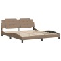 Estructura de cama cabecero cuero sintético capuchino 180x200cm de vidaXL, Camas y somieres - Ref: Foro24-3208202, Precio: 21...