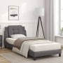 Bed with gray synthetic leather mattress 90x190 cm by vidaXL, Beds and slatted bases - Ref: Foro24-3208834, Price: 270,87 €, ...