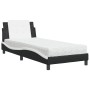 Cama con colchón cuero sintético negro y blanco 90x190 cm de vidaXL, Camas y somieres - Ref: Foro24-3208836, Precio: 254,00 €...