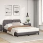 Bed with gray synthetic leather mattress 140x200 cm by vidaXL, Beds and slatted bases - Ref: Foro24-3208869, Price: 433,23 €,...