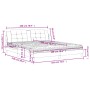 Bed with white synthetic leather mattress 180x200 cm by vidaXL, Beds and slatted bases - Ref: Foro24-3208881, Price: 440,79 €...