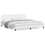 Bed with white synthetic leather mattress 200x200 cm by vidaXL, Beds and slatted bases - Ref: Foro24-3208888, Price: 484,33 €...