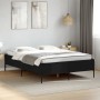 Engineered wood and black metal bed frame 140x190cm by vidaXL, Beds and slatted bases - Ref: Foro24-3279807, Price: 140,99 €,...