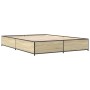 Estructura cama madera ingeniería metal roble Sonoma 135x190 cm de vidaXL, Camas y somieres - Ref: Foro24-3279858, Precio: 11...