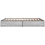 Estructura cama madera ingeniería metal gris Sonoma 140x200 cm de vidaXL, Camas y somieres - Ref: Foro24-3279845, Precio: 125...