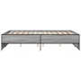 Estructura cama madera ingeniería metal gris Sonoma 140x190 cm de vidaXL, Camas y somieres - Ref: Foro24-3279900, Precio: 135...