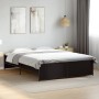 Engineered wood and black metal bed frame 140x200cm by vidaXL, Beds and slatted bases - Ref: Foro24-3279887, Price: 140,99 €,...