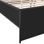 Engineered wood and black metal bed frame 140x200cm by vidaXL, Beds and slatted bases - Ref: Foro24-3279887, Price: 140,99 €,...