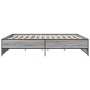 Estructura cama madera ingeniería metal gris Sonoma 200x200 cm de vidaXL, Camas y somieres - Ref: Foro24-3279870, Precio: 150...