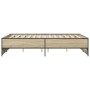 Estructura cama madera ingeniería metal roble Sonoma 120x200 cm de vidaXL, Camas y somieres - Ref: Foro24-3279893, Precio: 13...