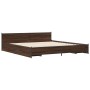 Cama con cajones madera ingeniería marrón roble 200x200 cm de vidaXL, Camas y somieres - Ref: Foro24-3279916, Precio: 197,23 ...