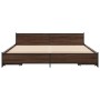 Cama con cajones madera ingeniería marrón roble 200x200 cm de vidaXL, Camas y somieres - Ref: Foro24-3279916, Precio: 197,99 ...