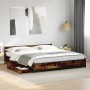 Cama con cajones madera de ingeniería roble ahumado 200x200 cm de vidaXL, Camas y somieres - Ref: Foro24-3279914, Precio: 190...