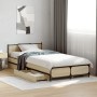 Cama con cajones madera ingeniería roble Sonoma 90x200 cm de vidaXL, Camas y somieres - Ref: Foro24-3279968, Precio: 145,43 €...