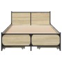 Cama con cajones madera ingeniería roble Sonoma 90x200 cm de vidaXL, Camas y somieres - Ref: Foro24-3279968, Precio: 145,43 €...