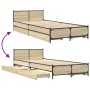 Cama con cajones madera ingeniería roble Sonoma 90x200 cm de vidaXL, Camas y somieres - Ref: Foro24-3279968, Precio: 145,43 €...