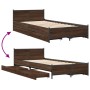 Oak brown engineered wood bed with drawers 90x190 cm by vidaXL, Beds and slatted bases - Ref: Foro24-3279961, Price: 151,01 €...