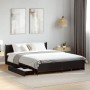 Cama con cajones madera de ingeniería negro 140x190 cm de vidaXL, Camas y somieres - Ref: Foro24-3279942, Precio: 176,78 €, D...