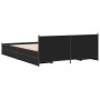 Cama con cajones madera de ingeniería negro 140x190 cm de vidaXL, Camas y somieres - Ref: Foro24-3279942, Precio: 176,78 €, D...