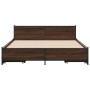 Oak brown engineered wood bed with drawers 120x190 cm by vidaXL, Beds and slatted bases - Ref: Foro24-3279956, Price: 169,85 ...