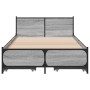 Cama con cajones madera de ingeniería gris Sonoma 75x190 cm de vidaXL, Camas y somieres - Ref: Foro24-3279975, Precio: 145,99...