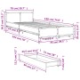 Sonoma-graues Holzwerkstoffbett mit Schubladen 75 x 190 cm von vidaXL, Betten und Lattenroste - Ref: Foro24-3279975, Preis: 1...