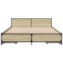 Cama con cajones madera ingeniería roble Sonoma 150x200 cm de vidaXL, Camas y somieres - Ref: Foro24-3279928, Precio: 189,64 ...