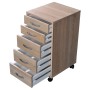 FMD Mobile chest of drawers with 5 oak-colored drawers by FMD, Filing cabinets - Ref: Foro24-428729, Price: 126,99 €, Discoun...