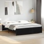 Engineered wood and black metal bed frame 180x200cm by vidaXL, Beds and slatted bases - Ref: Foro24-3279872, Price: 151,23 €,...